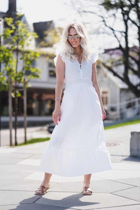 Pollana Poplin Dress White 