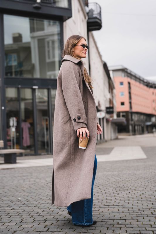 Keaton Wool Coat Taupe 