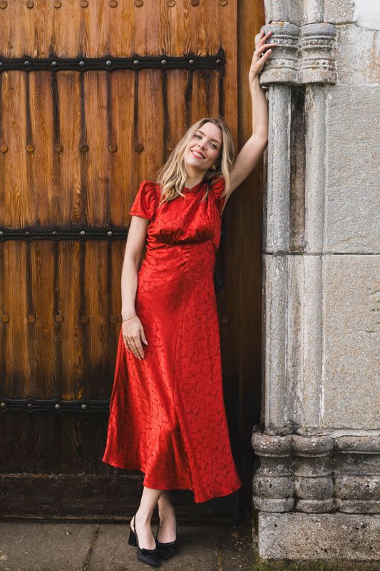 Addison Jacquard Red 