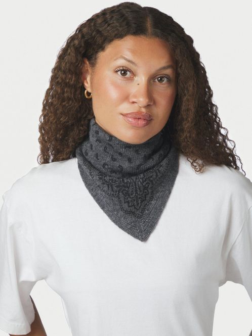 Hovedbilde Ariya Paisley Knit Scarf Antracit Melange