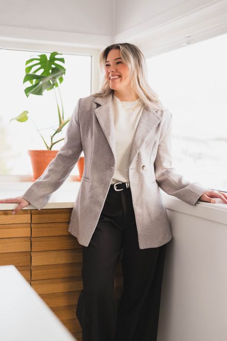 Hovedbilde Bowie Herringbone S Blazer Sand 