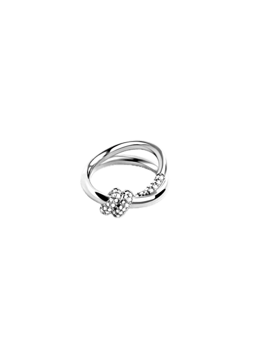 Hovedbilde Pavé Knot Ring Silver