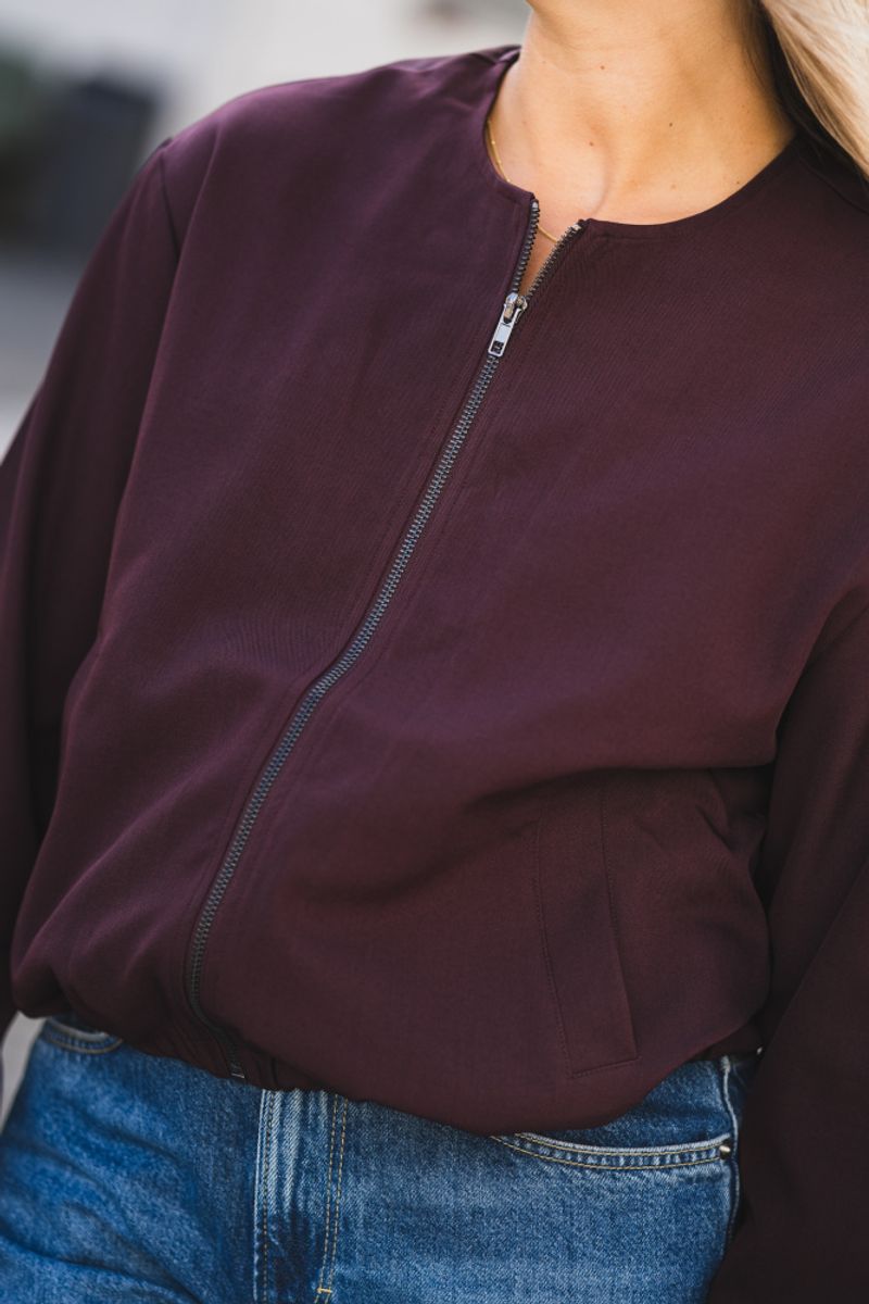 Luna Balloon Zip Jacket Winered 