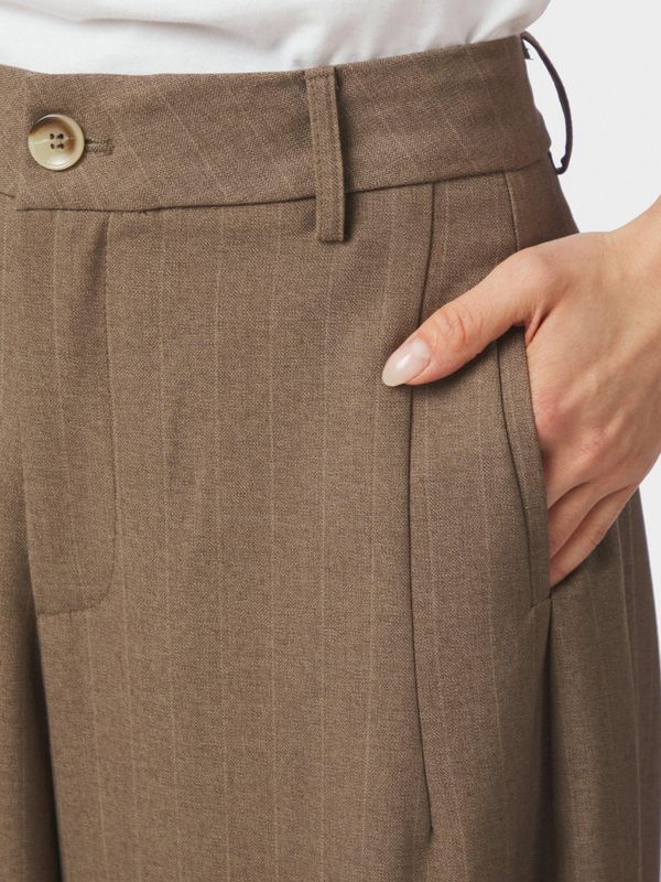 Essiall Pinstripe Pants Taupe 