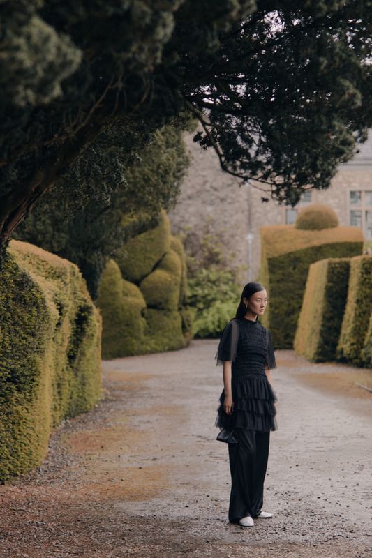 Minnie Short Sleeve Lace Mini Dress Black 