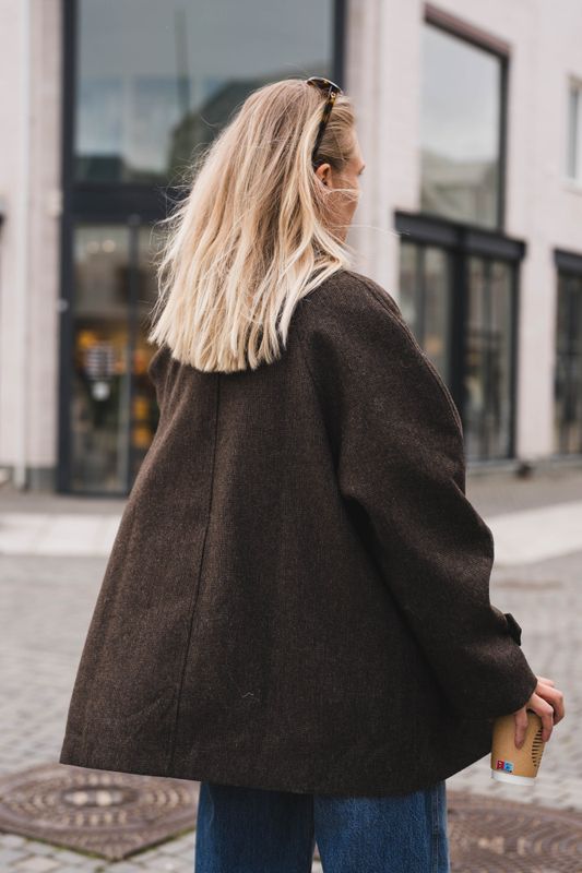 Mariel Mini Check Jacket Brown 