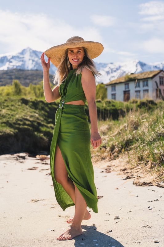 Riviera Dress Leaf Green 