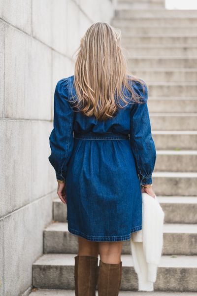 Hovedbilde Frida Short Shirt Dress Mid Blue Wash 