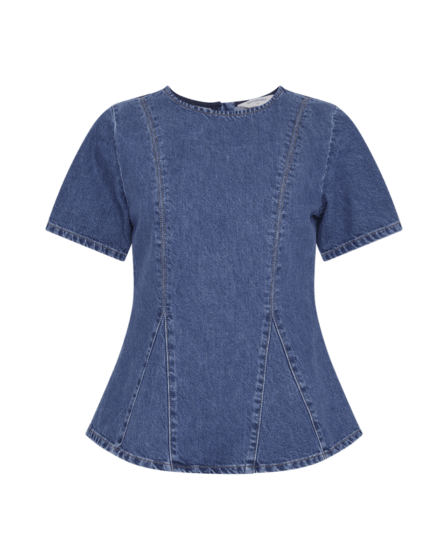 Turig Alena SS Top Mid Blue Wash 