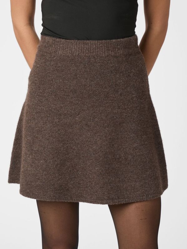 Gisa Knit Skirt Brown Melange 