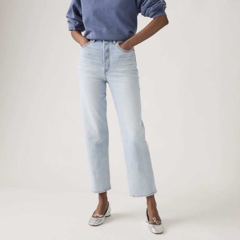 Ribcage Straight Ankle Light Indigo Filter Her