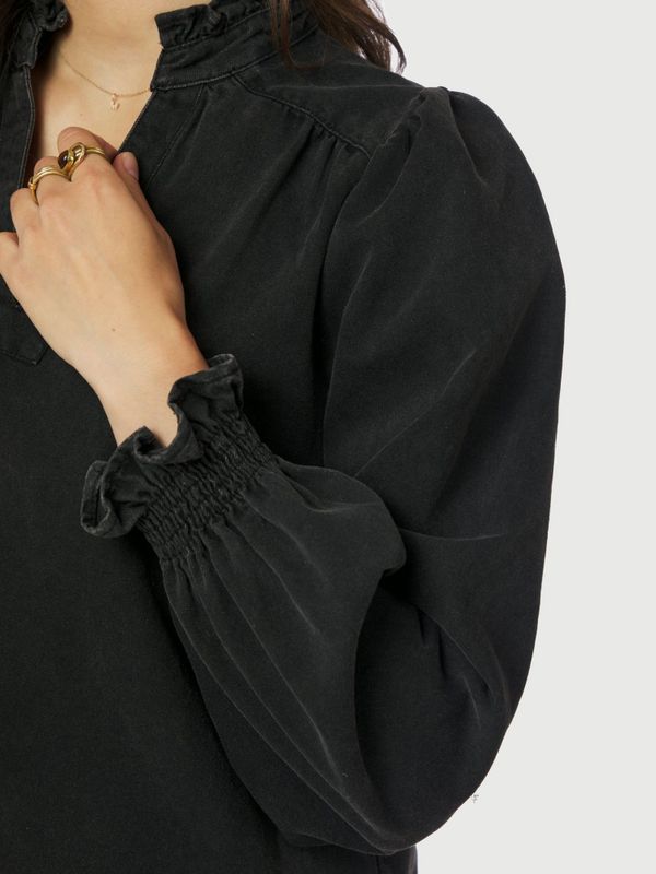 Emmeline Denim Blouse Black 