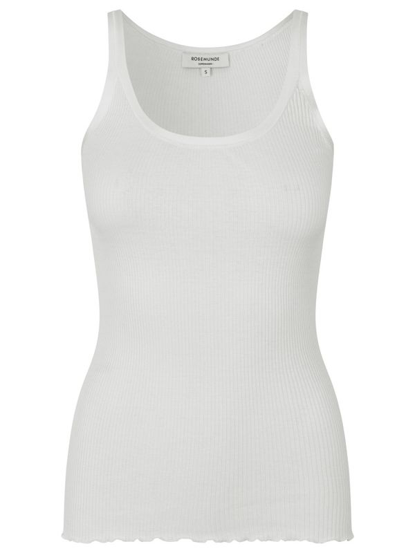 Belle Silk Top W/Elastic Band New White 