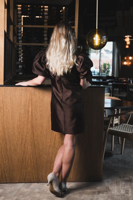Rosie Dress Dark Brown 