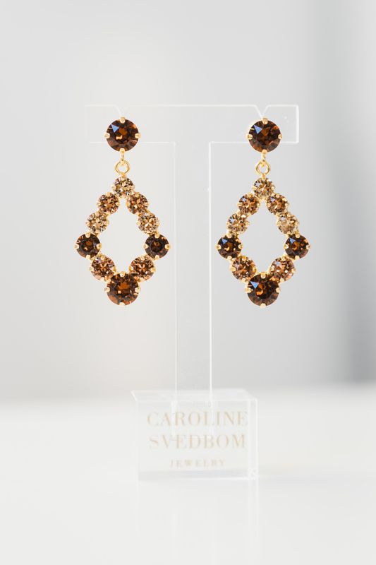 Mini Delia Earrings Gold Topaz Combo 