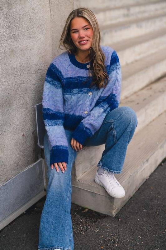 Megano LS Knit Short Cardigan Dazzling Blue/Vista Blue Clear Sky 