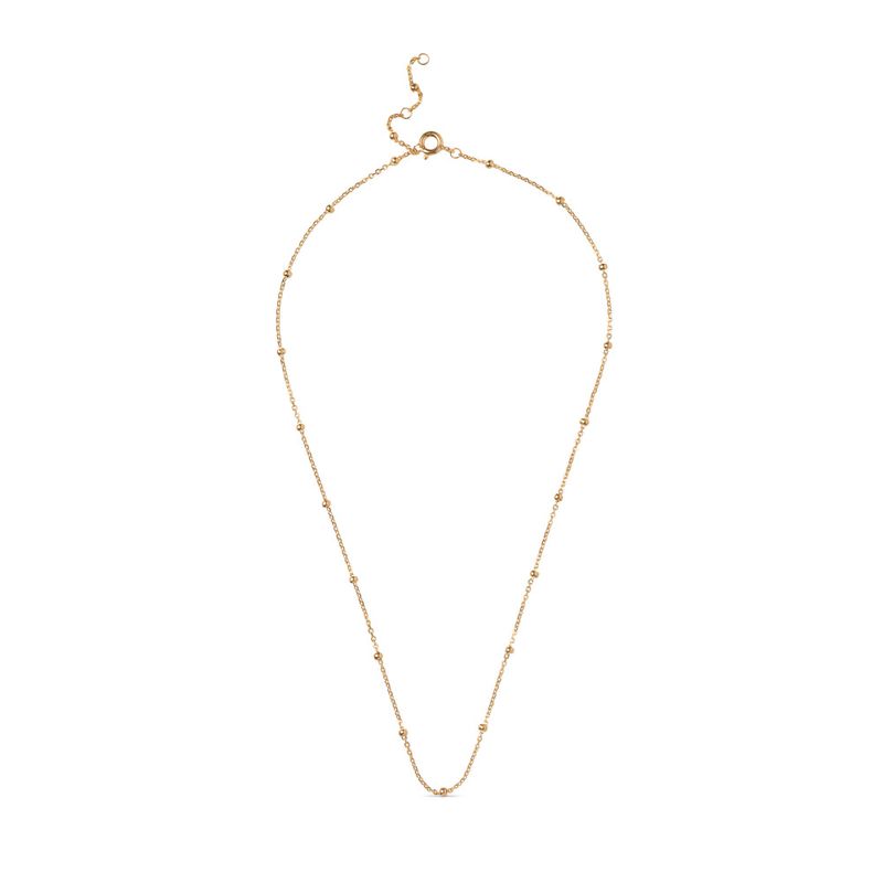 Beaded Chain Necklace Gold 