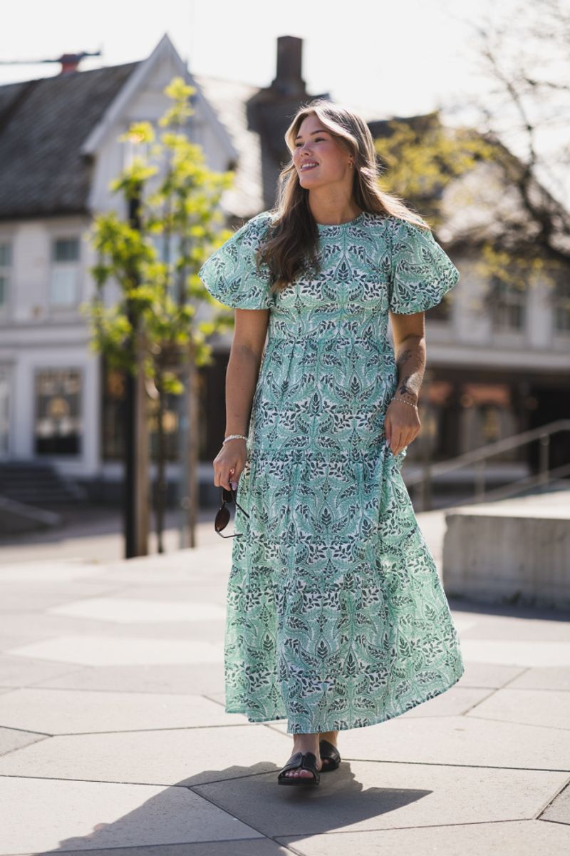 Botanico SS Ankle Dress Star White Botanico Print