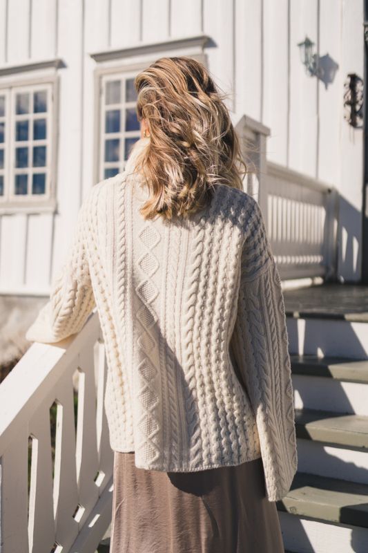 Bertine Merino Cardigan Cream 