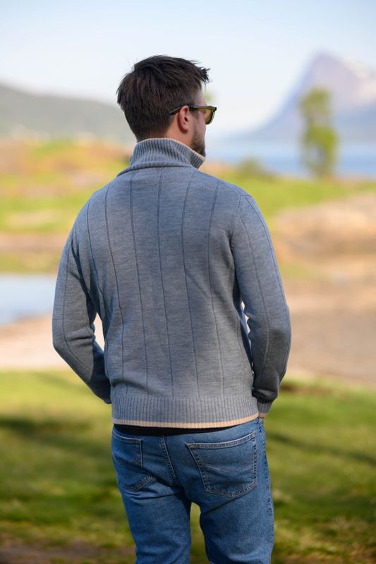 Haakon Half-Zip Sweater Grey 