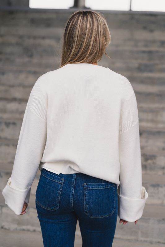 Atari Rib Cardigan Offwhite 