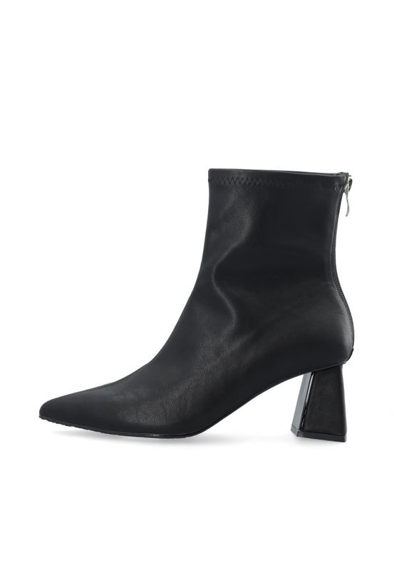 Maralyn Back Zip Boot Faux Leather Black 
