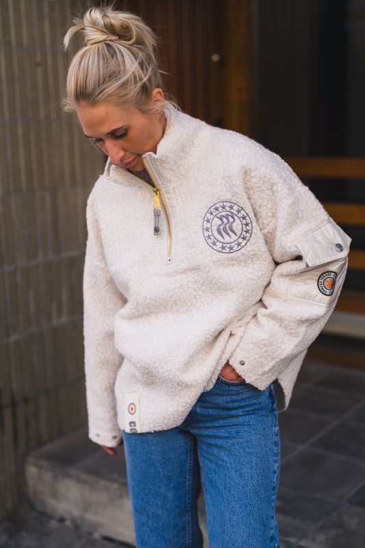 Nini Half Zip White 