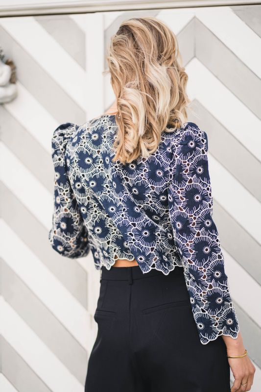 Broderie Anglaise Jacket Marine 