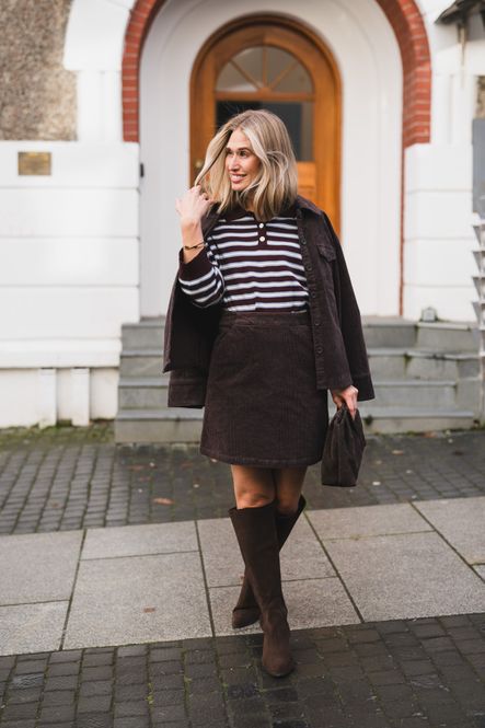 Hovedbilde Adanne Polo Knit Stripe Bordeaux