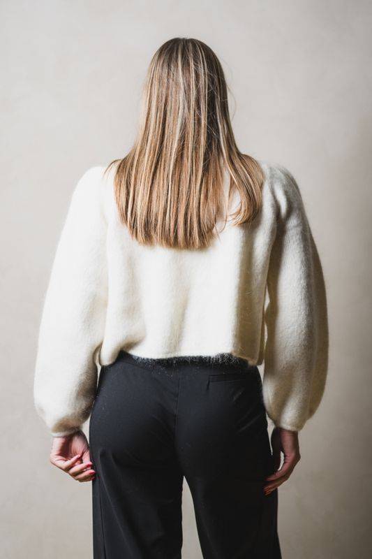 Amelia Chunky Cardigan Bright White 