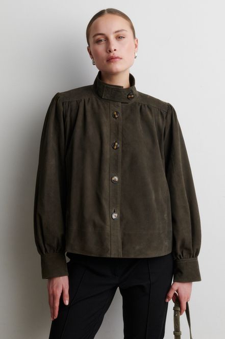Hovedbilde Zonie Suede Jacket Black Olive 