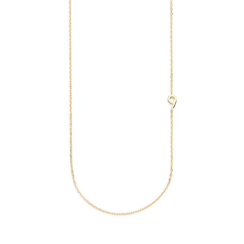 Big Number Necklace Gold - 40L - 9