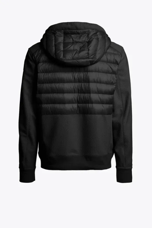 Buck Fleece/Nylon Hooded Jacket Black 