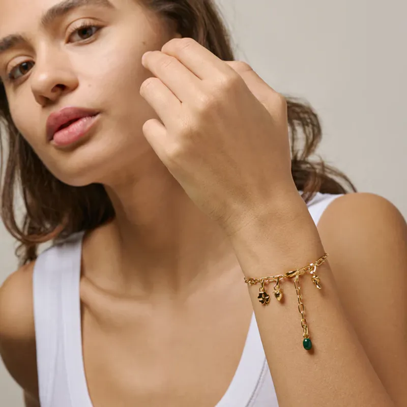 Adventurous Mushroom Charm Gold 