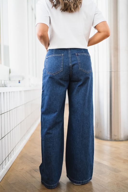 Elena Pants Mid Blue Wash 