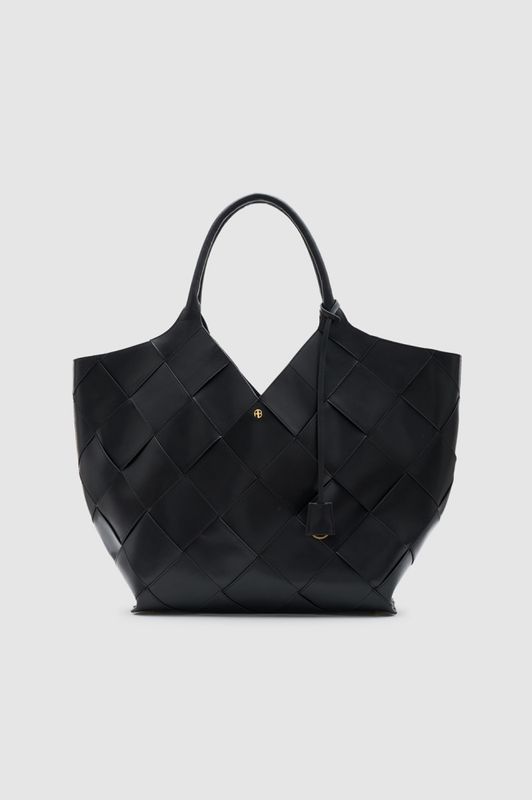 Lili Tote Braided Leather Black 