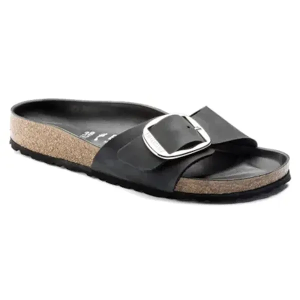 Hovedbilde Madrid Big Buckle Natural Leather Oiled Black 