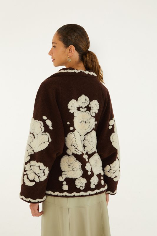 Flowers Brown Coat Brown 