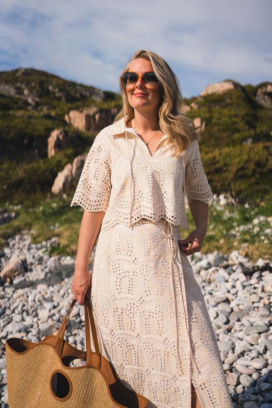 Gabriela Lace Top Ecru 