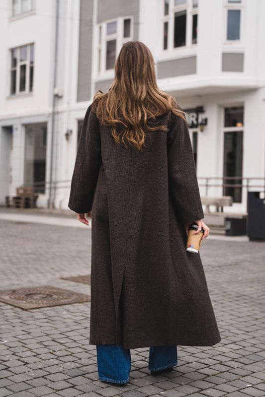 Marcel Mini Check Coat Brown 