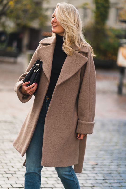 Wool Coat Mid Taupe