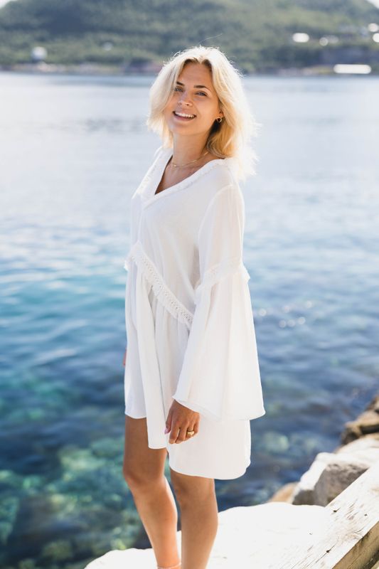 Eden Dress Linen White 