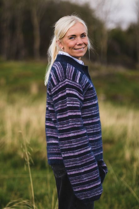 Hovedbilde Olivia Wool Polo Sweater Lilac Mix 