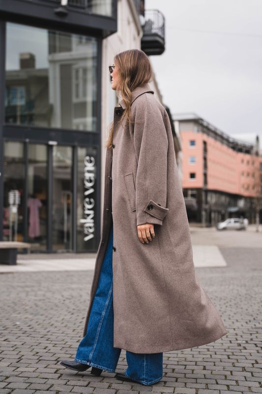 Keaton Wool Coat Taupe 