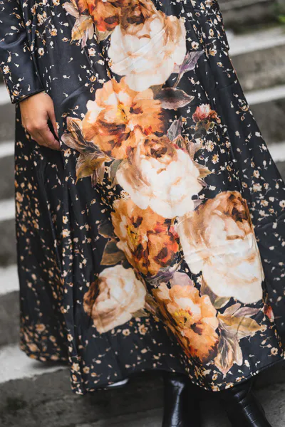 Hovedbilde Tailored Satin Shirt Dress Black Rose