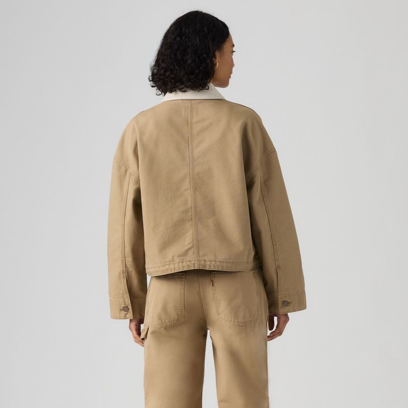 Loose Workwear Jacket Canvas Kelp