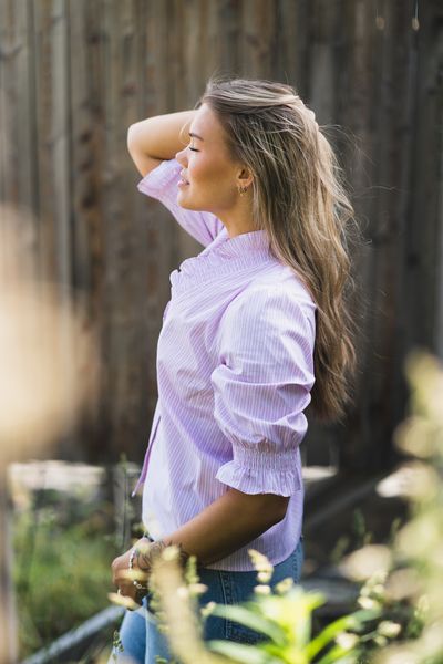 Hovedbilde Briony Twin Stripes Blouse Light Pink 