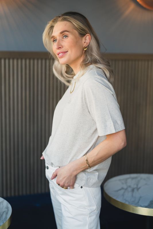 Eileen T-Shirt Gris Clair Chin 