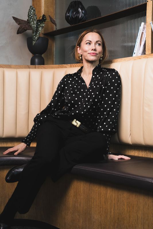 Camisa Dot Blouse Black 