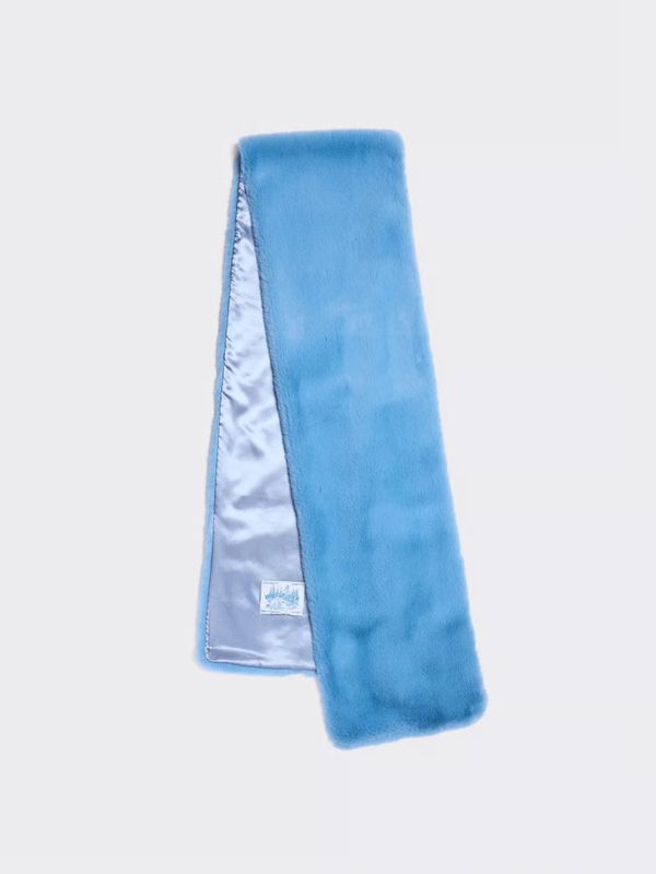 Faux Fur Scarf Blue 